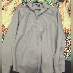 Calvin Klein button-down. US size 15. Purple. Barely worn, very good condition.
